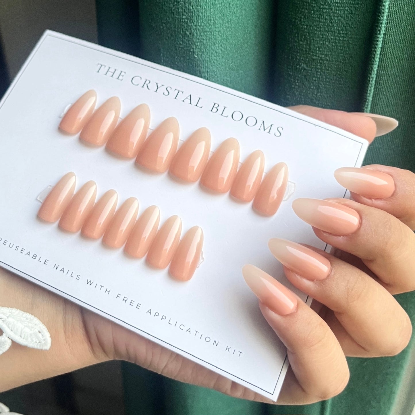 Nails-528-Almond nails- Free 24pc Sticker Sheet included