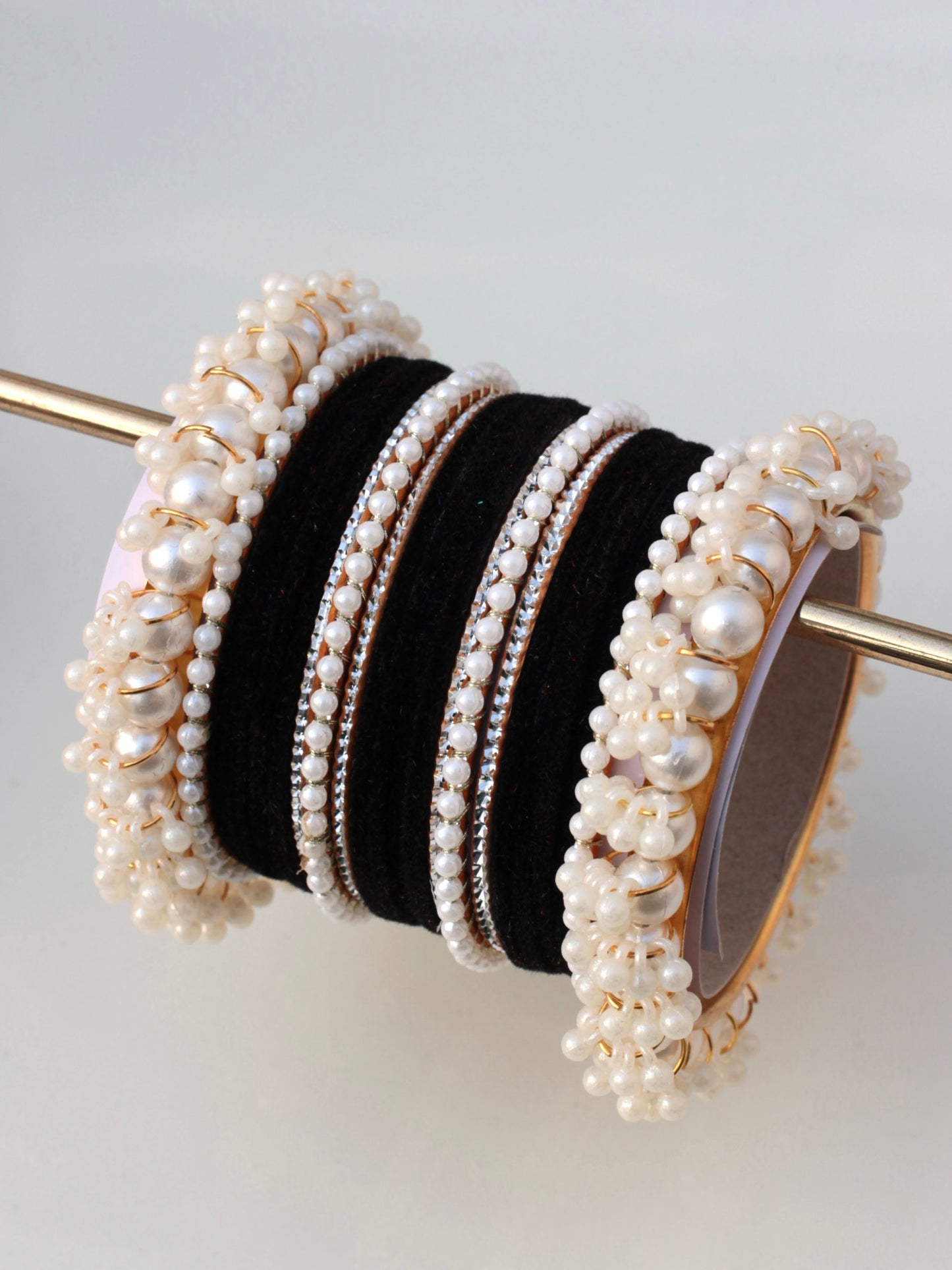 Noor-e-Moti Bangle Set-7-Black