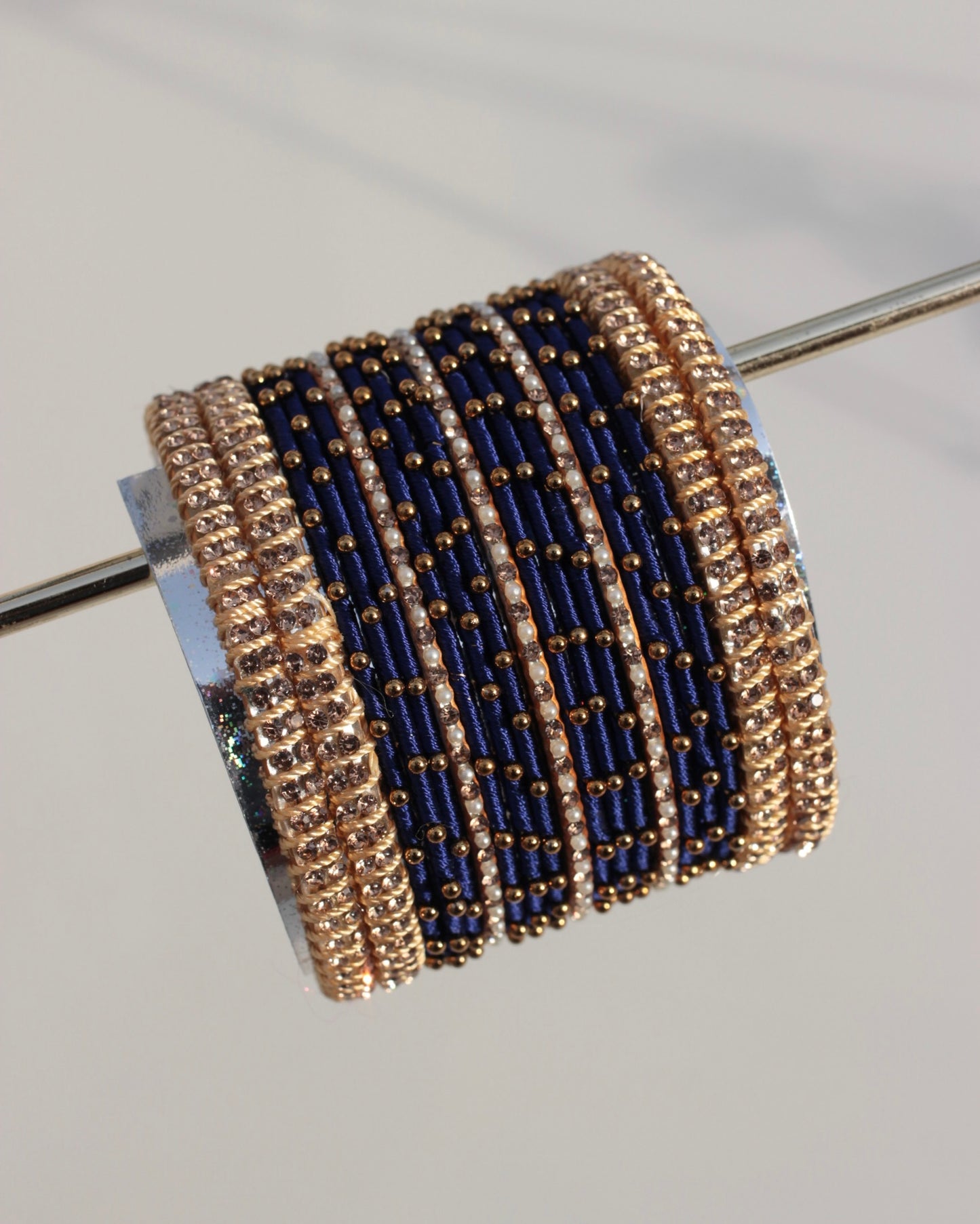 Aura Bangle Set-Navy Blue