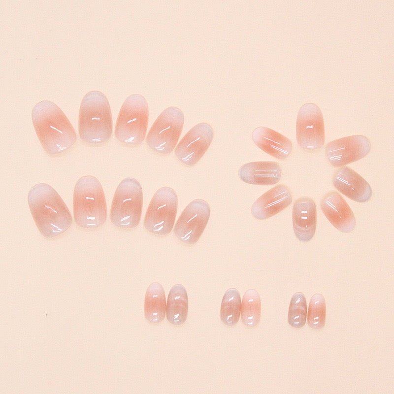 Nails-1495-Medium Length Almond nails- Free 24 pc Sticker Sheet included
