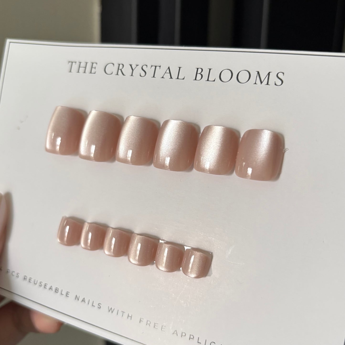 Cat-eye Pink Toe Nails- 2882C-Free 4-pc Nail-kit included
