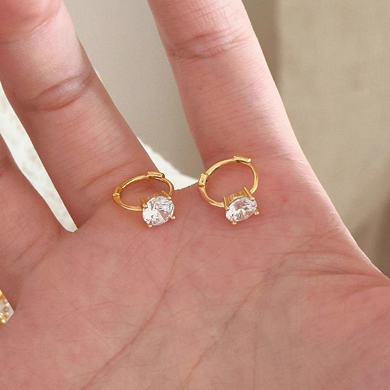 JEarrings Hoops Hypoallergic 24K Gold Plated Earrings- 273
