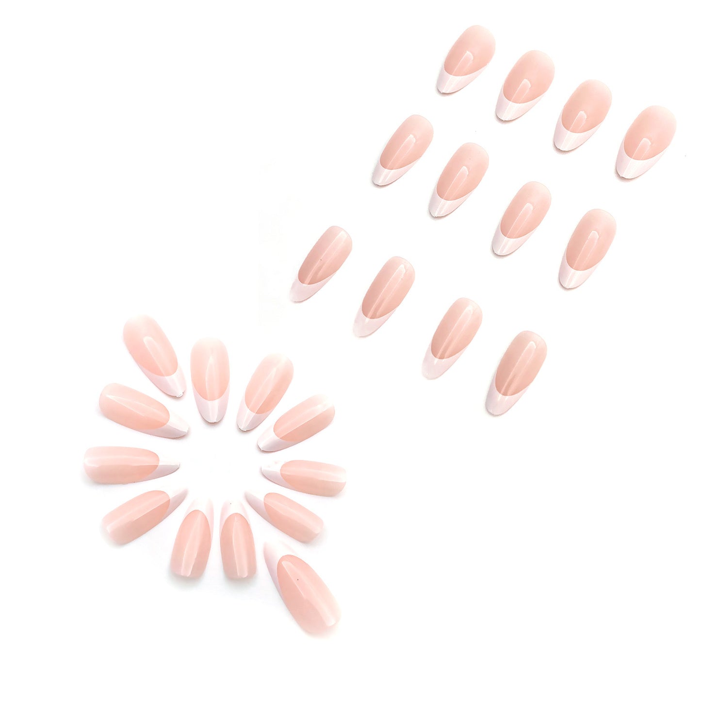 Nails-480-Medium Length Almond nails- Free 4 pc nail kit included