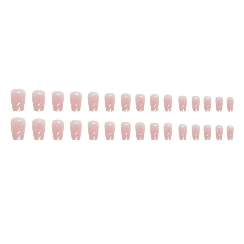 Shaded with Gold Natural Nails-010- Free 24 pc Sticker Sheet included