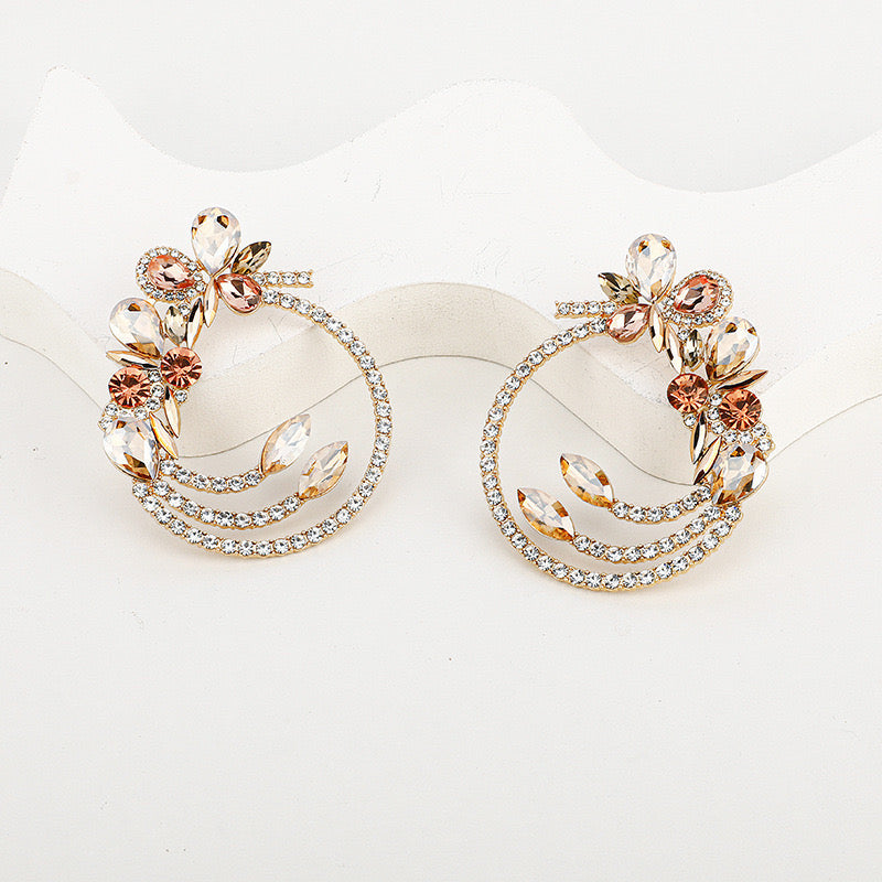 JCEarrings-262-XL size- Champagne Brown Colour