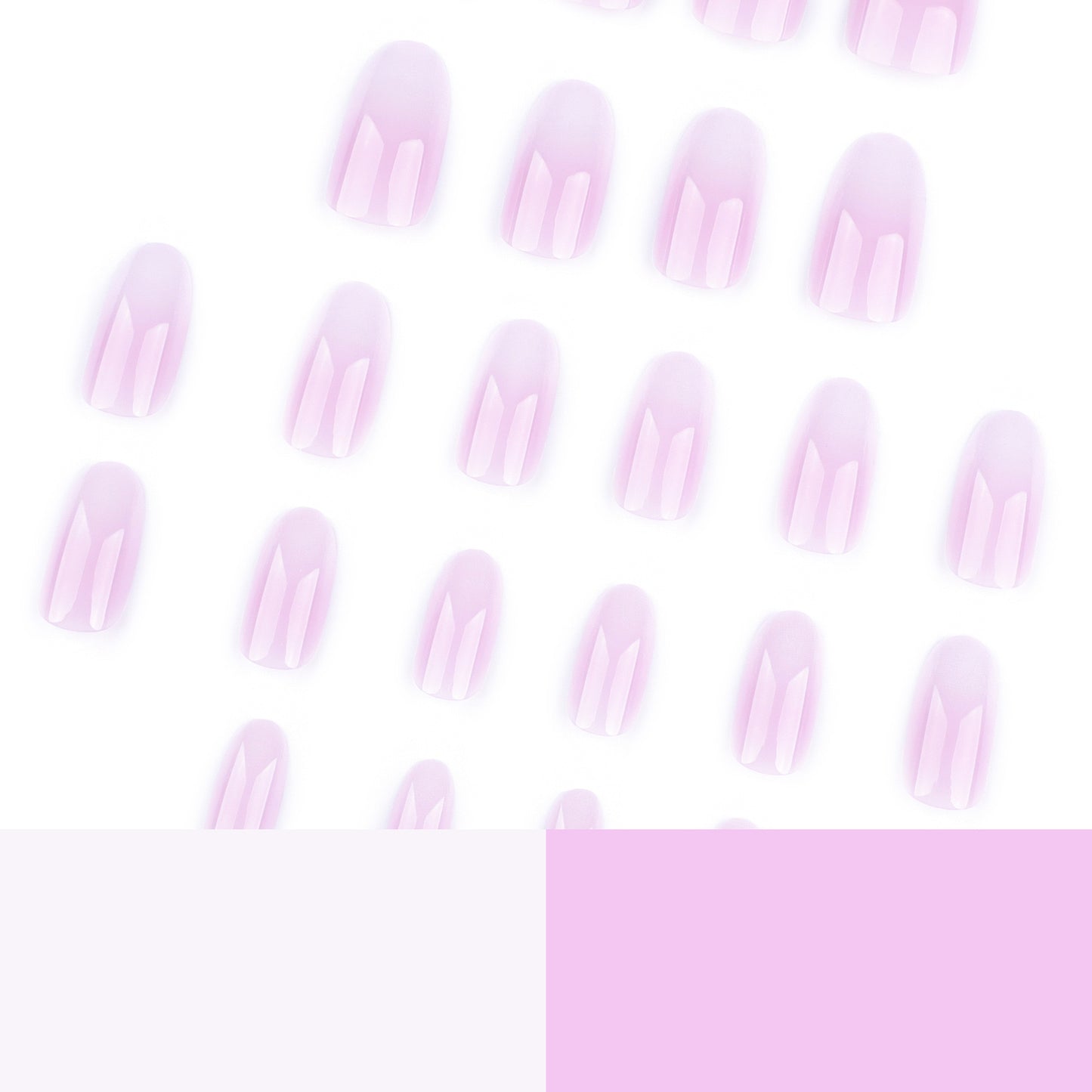 Nails-3737-Medium Length Almond nails- Free 4 pc nail kit included