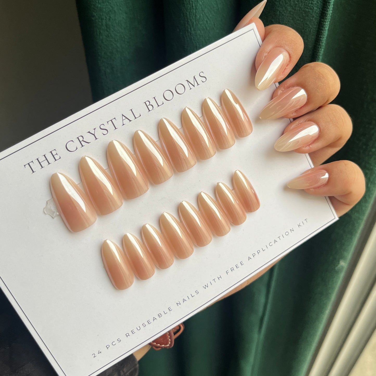 Nails-1593-Almond nails- Free 24pc Sticker Sheet included