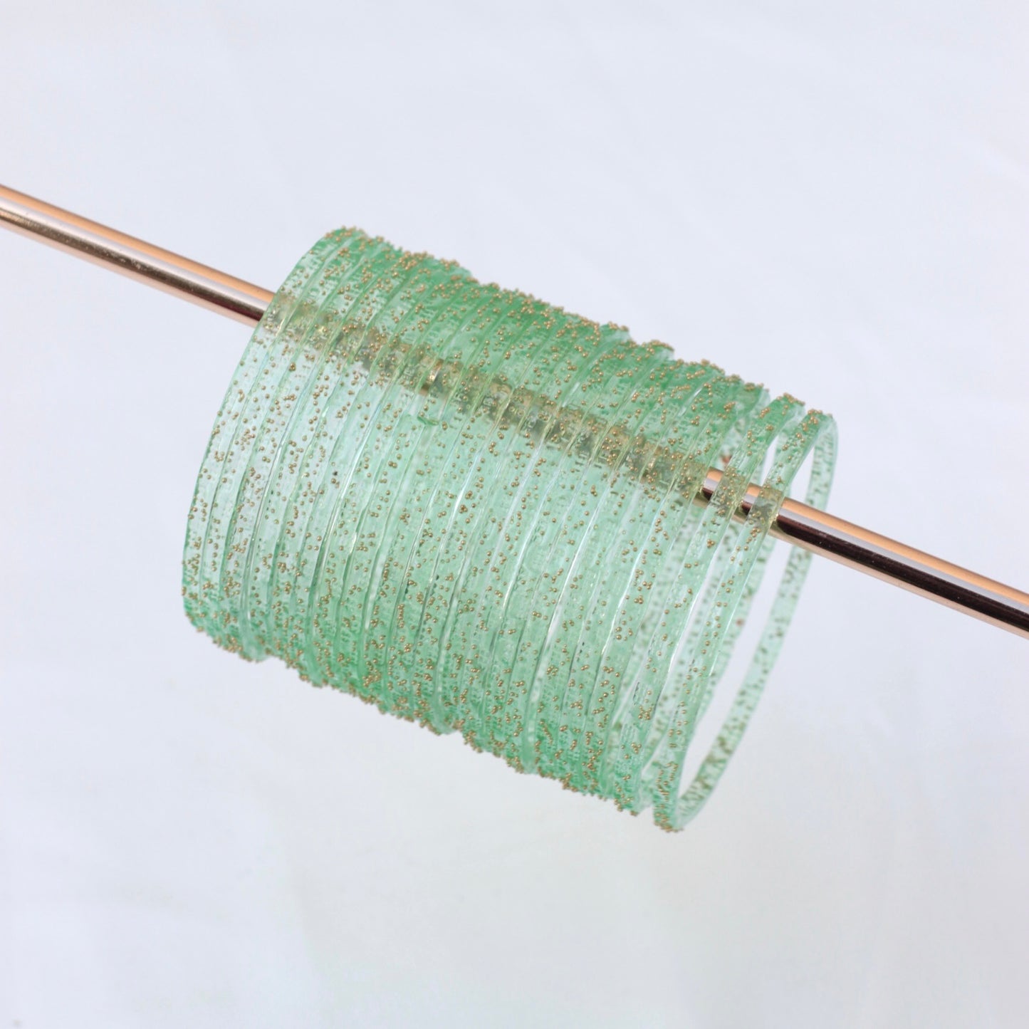 Rains- Viral Handmade Glass Bangles-Light Green (#39)