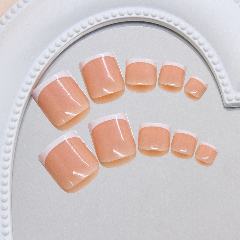 Nails-11 - Natural Fit Toe French Nails