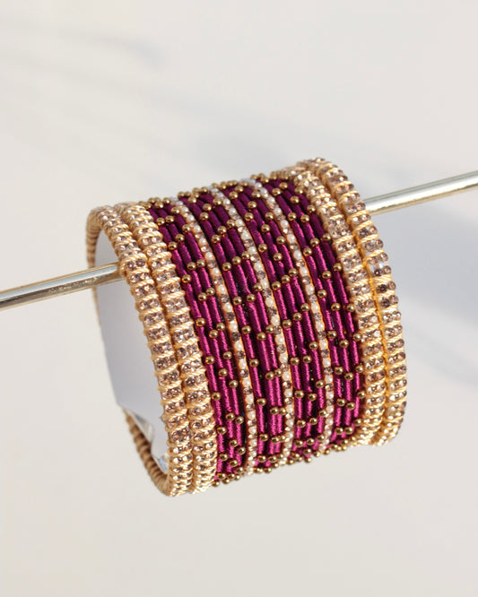 Aura Bangle Set-Mauve