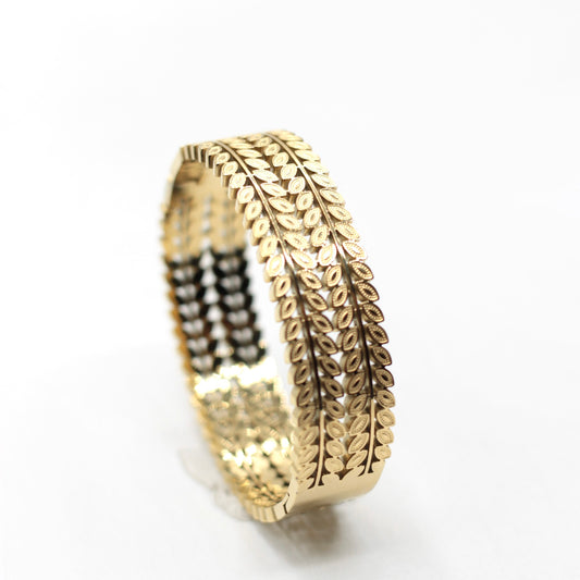 JBracelet- Non Tarnish - 24K Gold plated Anti Tarnish Everyday wear Bracelet- 355