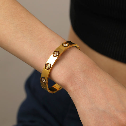 JBracelet- Non Tarnish - 24K Gold plated Anti Tarnish Everyday wear Bracelet- 339