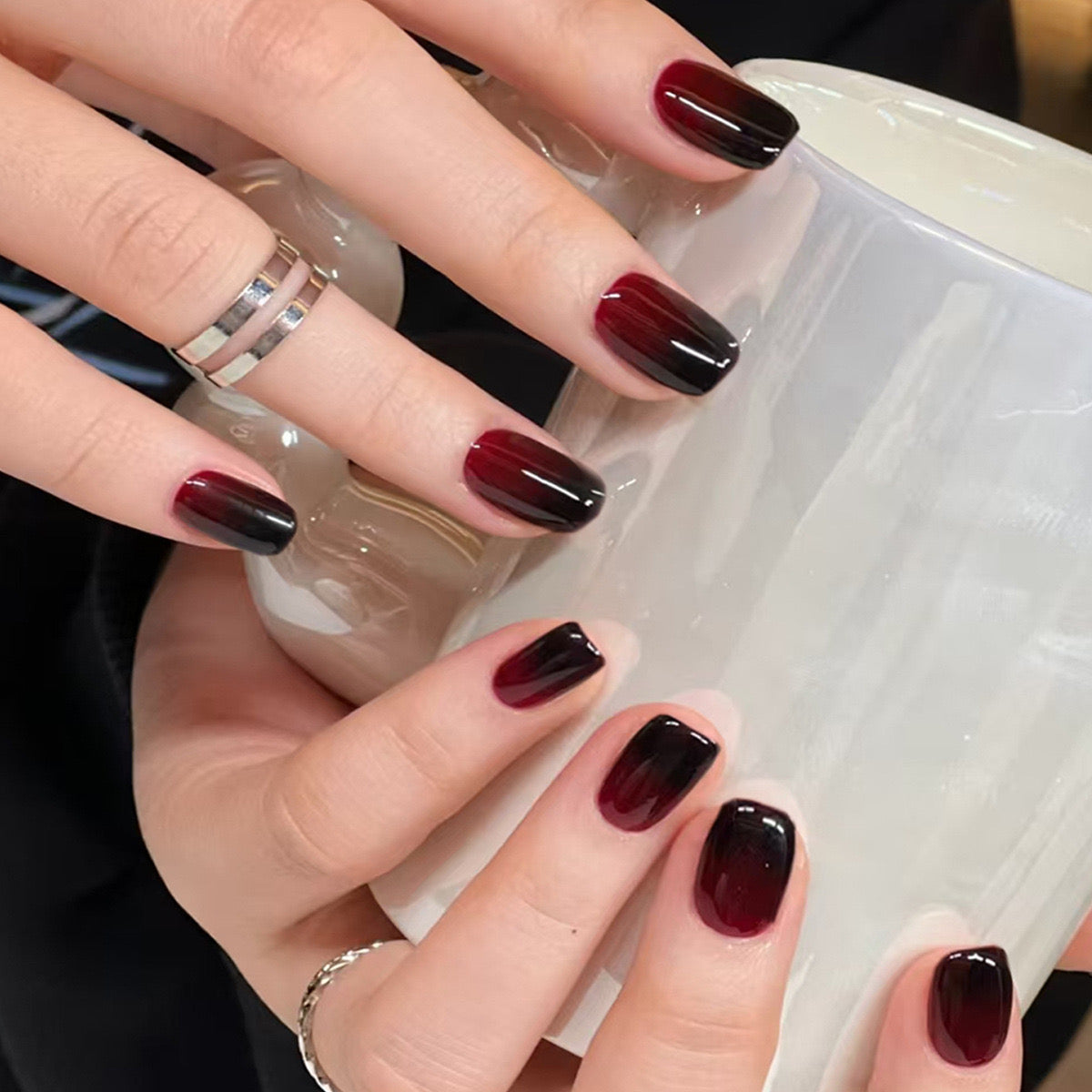 Nails-Mid length Square nails-110- Free 4-pc Nail-kit included