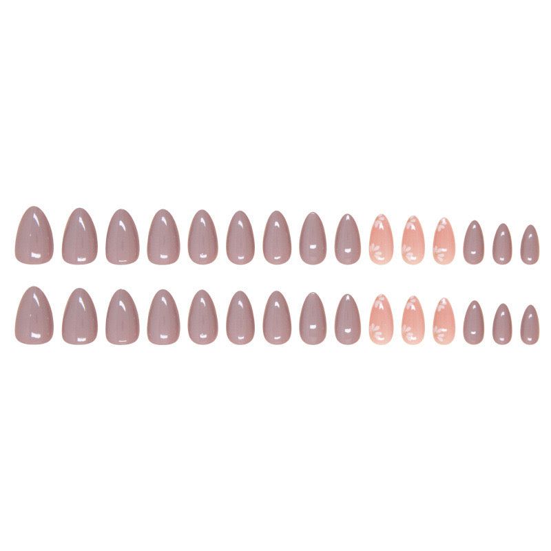 Nails-1773-Medium Length Almond nails- Free 4 pc nail kit included