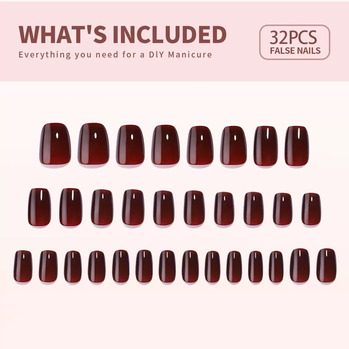 GEL NAILS- Premium Nails-433- Free 24 pc Sticker Sheet included
