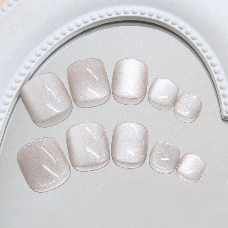 Cat-eye Toe Nails -165-Free 24 pc Sticker Sheet included