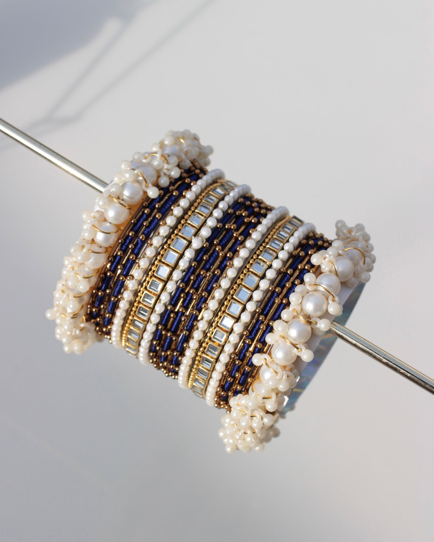 Zariah Premium Bangle Set-Navy Blue