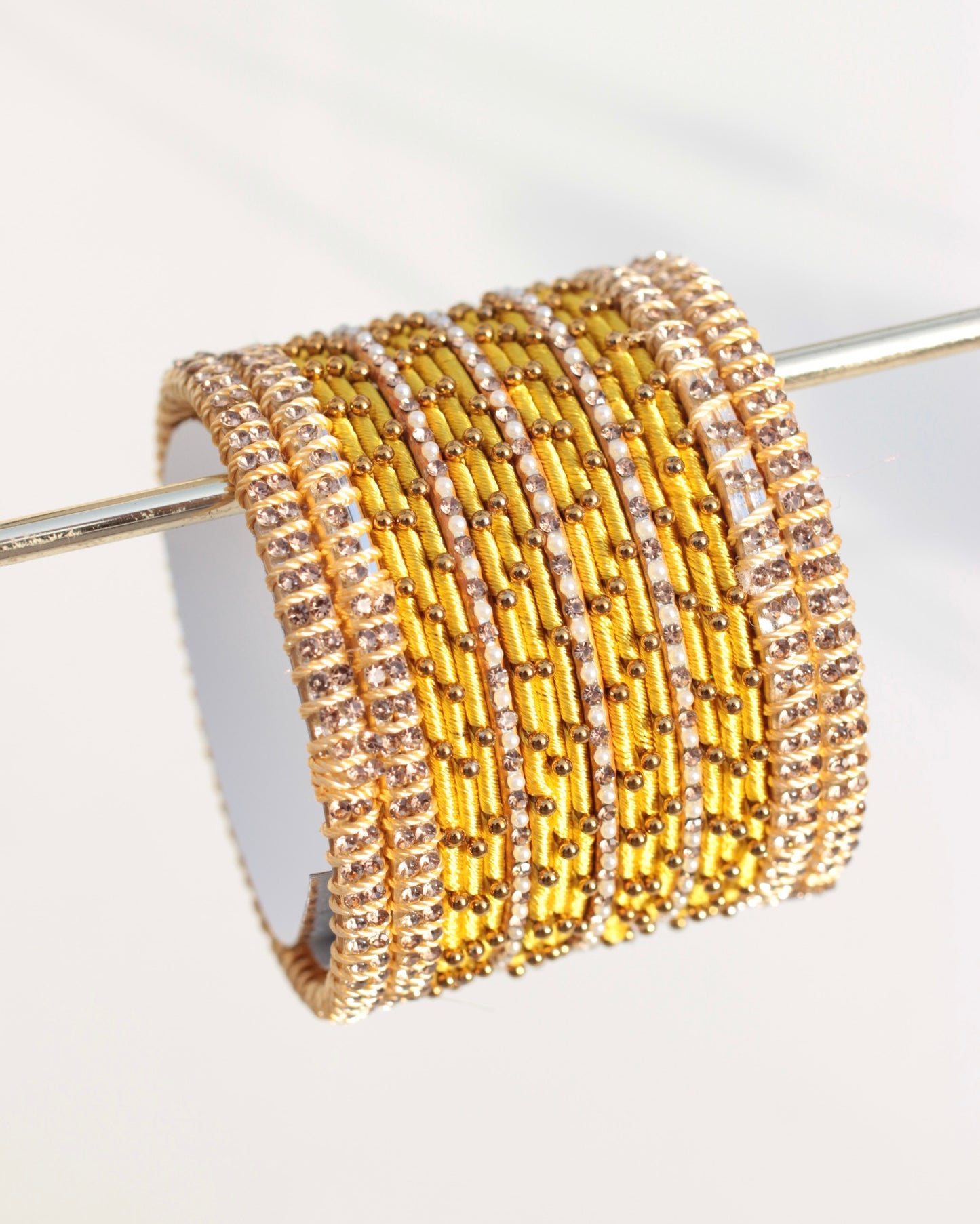 Aura Bangle Set-Yellow