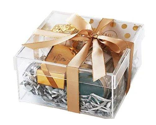 Big sized Acrylic Gift box - for bundle (without ribbon) (size:9x7x4.5 inches)