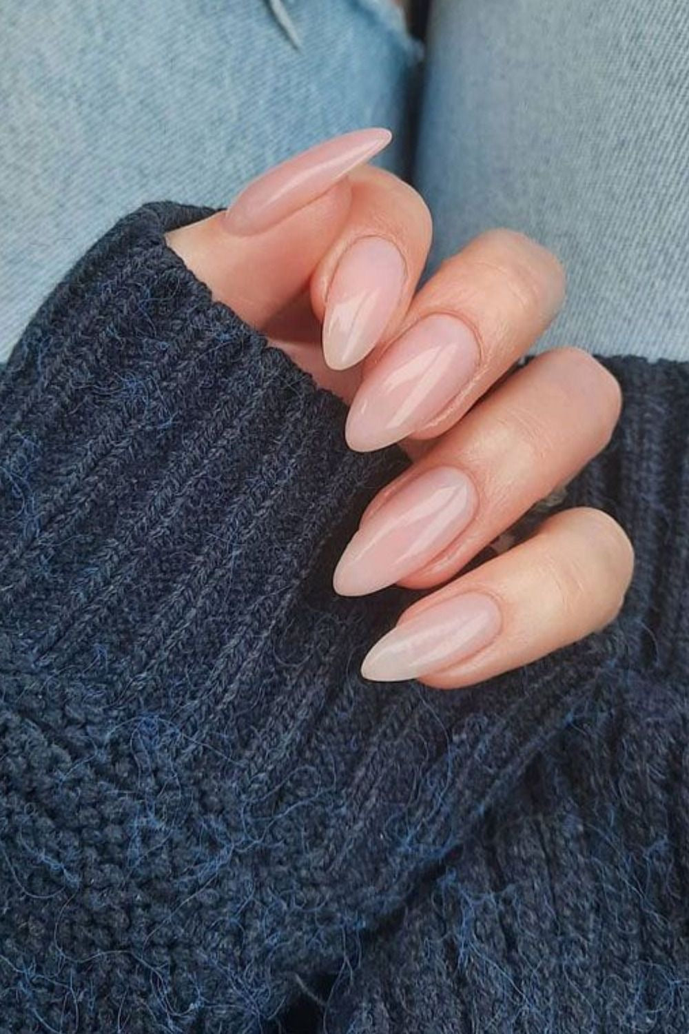 Nails-603-Medium Length Almond nails- Free 24 pc Sticker Sheet included