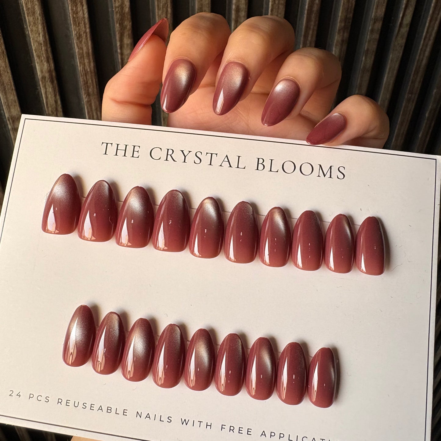 Premium Cat-eye Nails-32MYS- Free 24pc Sticker Sheet included