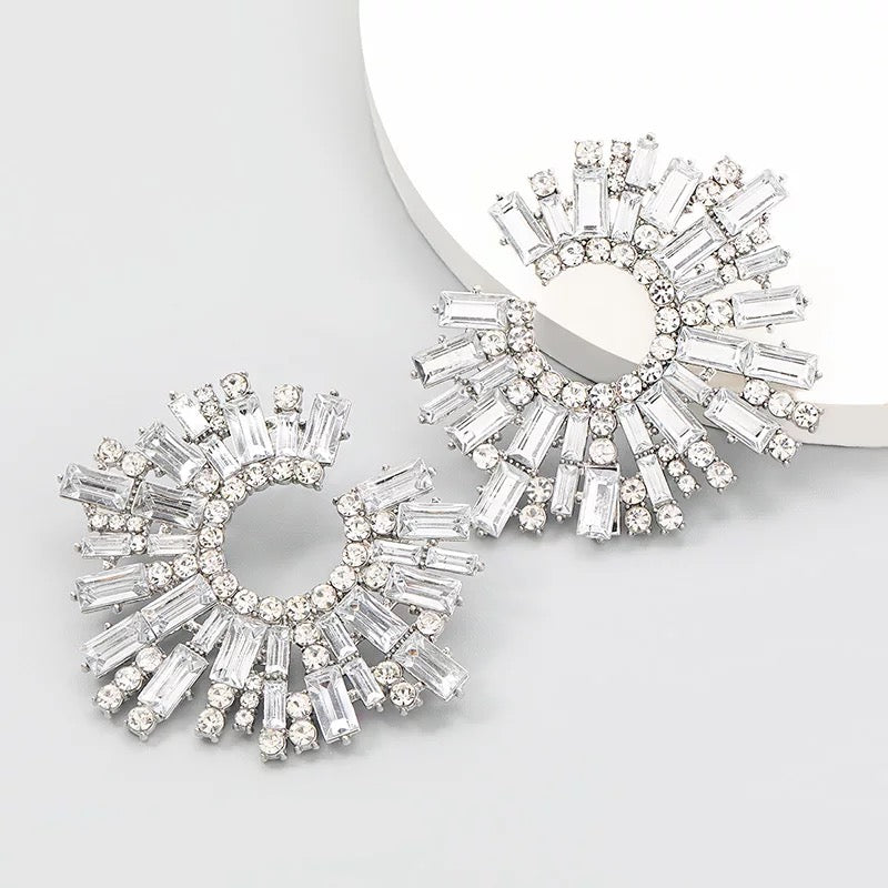 JCEarrings (Rhinestone XXL disks)-160-CL