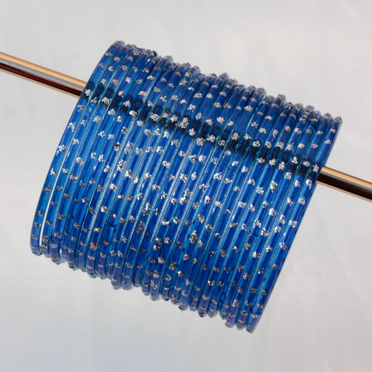 Aiyna- Viral Handmade Glass Bangles-Dark Blue-1