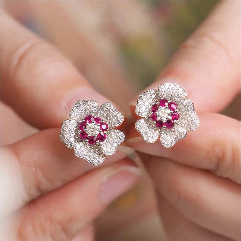 JCEarringsPremium- Zirconium Rhodium Plated - 270