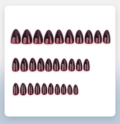 Nails-GD35- Premium Darkest Maroon Nails-n