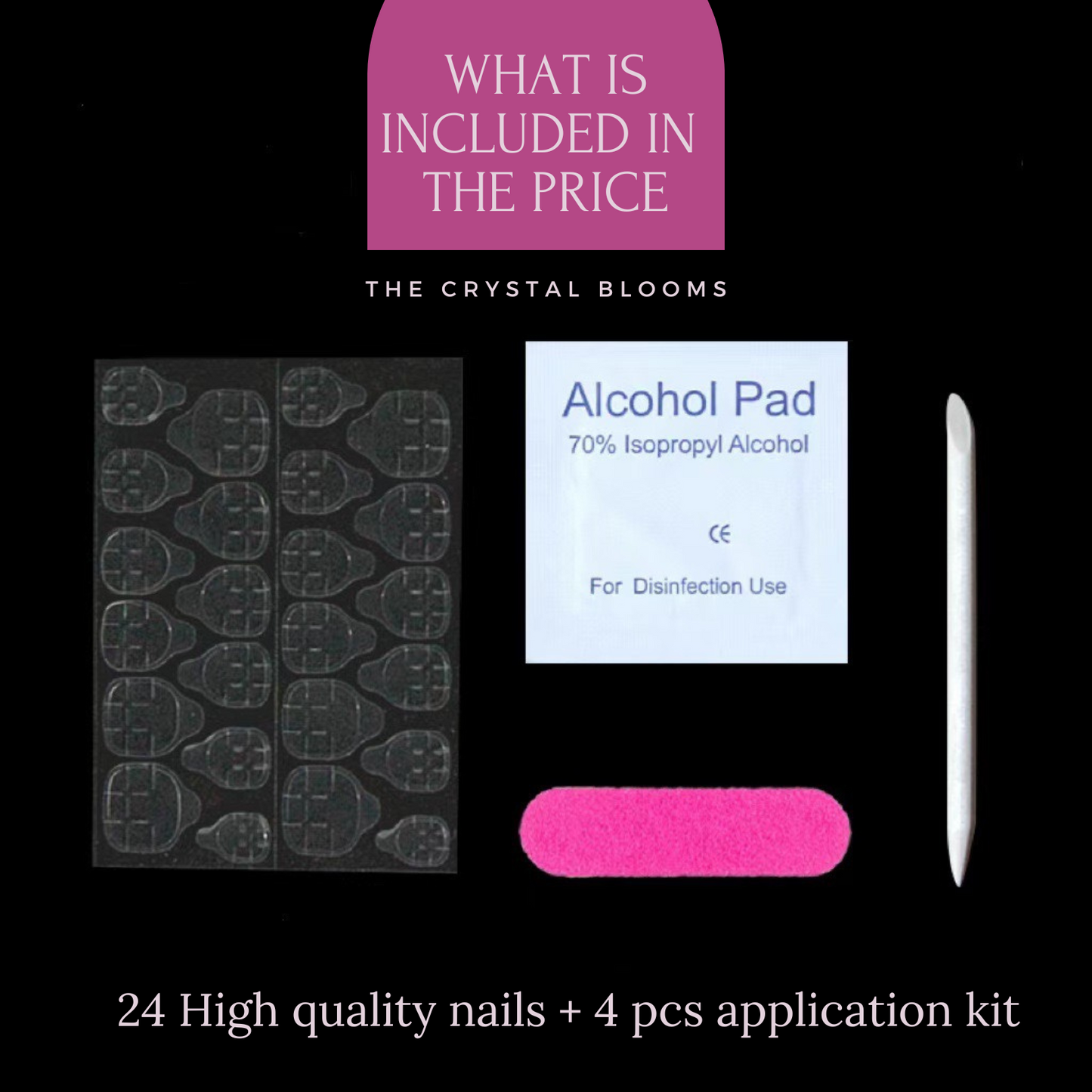 Viral Aesthetic Nails-1614- FREE Nail-kit included with this Nails pack-CL