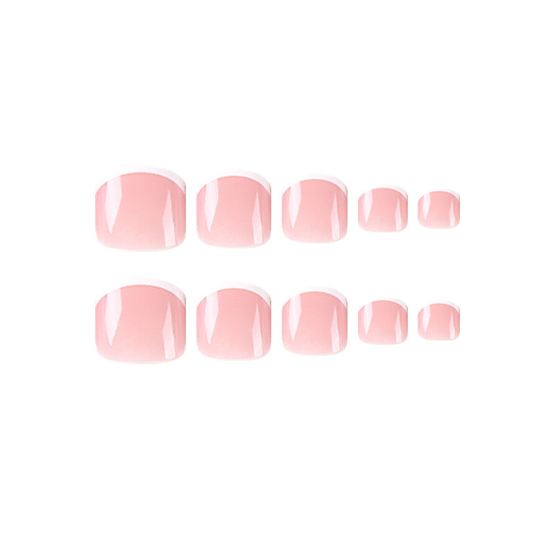 French Toe Nails-Natural Fit- 2433-Free 4-pc Nail-kit included