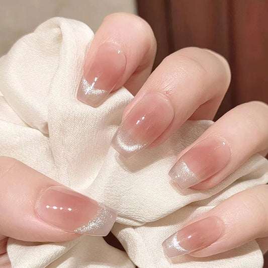 Nails-006-Medium Length Almond nails- Free 24 pc Sticker Sheet  included