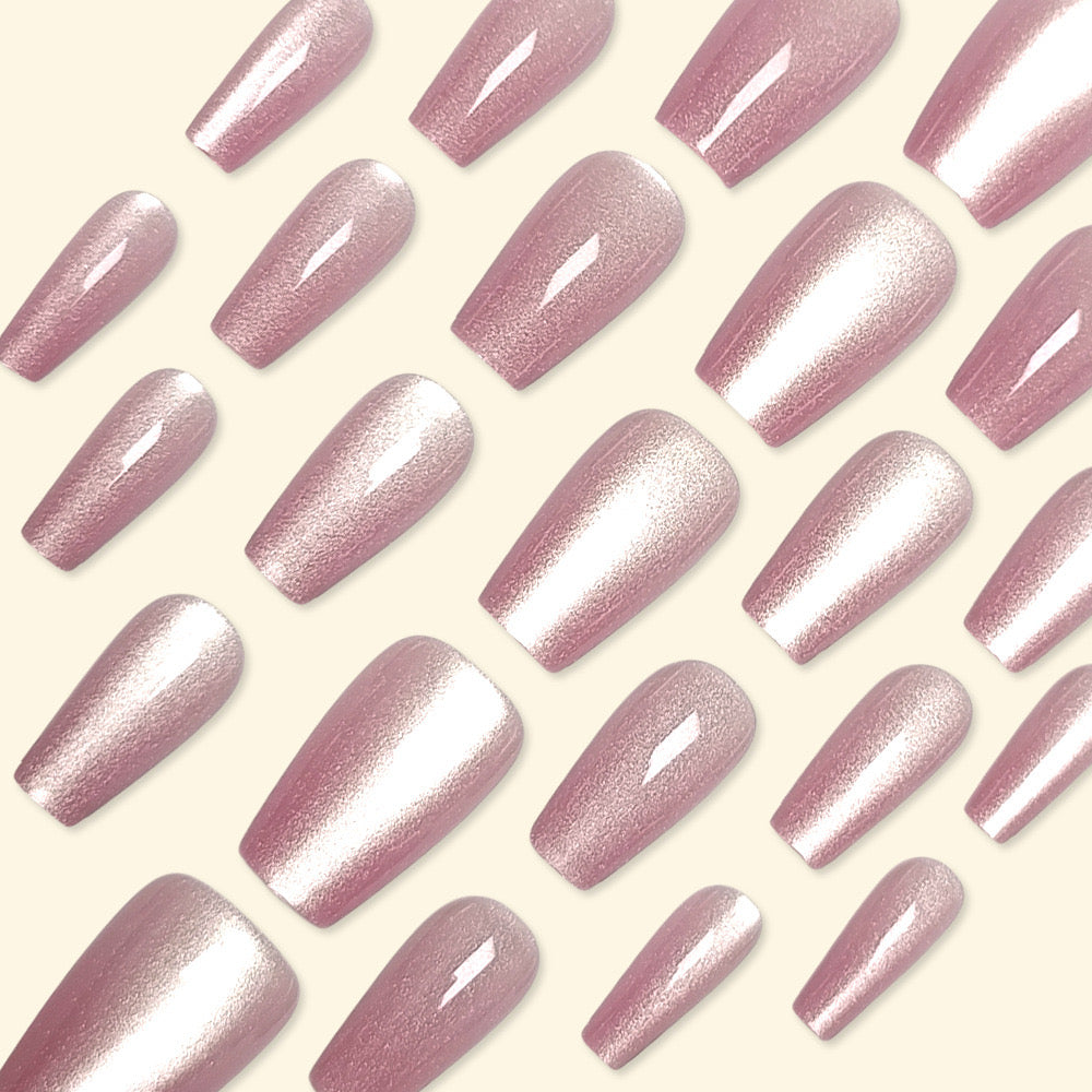 [PREMIUM] 3D Handmade Cat-eye Square Nails- 890- Free 4 pc nail kit included
