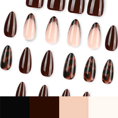 Nails-4545J-Almond nails- Free 24pc Sticker Sheet included