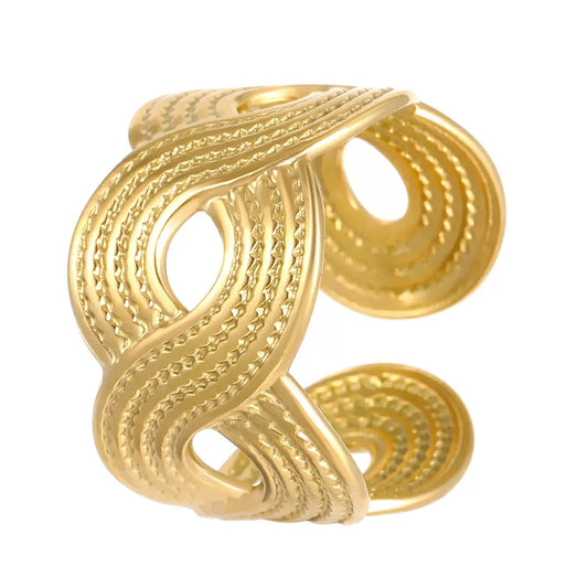 JRing-(24K Gold Plated)-AntiTarnish/HypoAllergic-438E