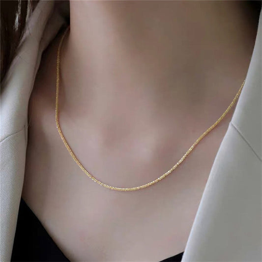 JNecklace- Gold attractive sleek chain necklace - 45