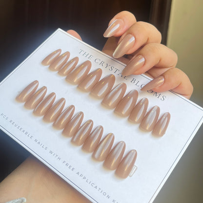 Handmade Cat-eye Nails-30 nails in each pack- 140- Free 24 pc Sticker Sheet included