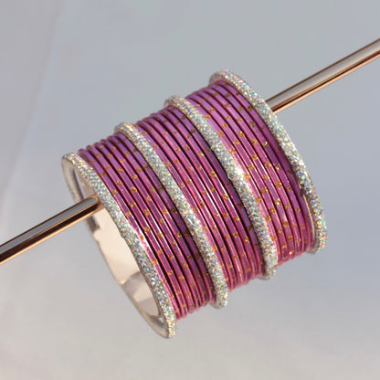 Nira Bangle Set- Mid Pink