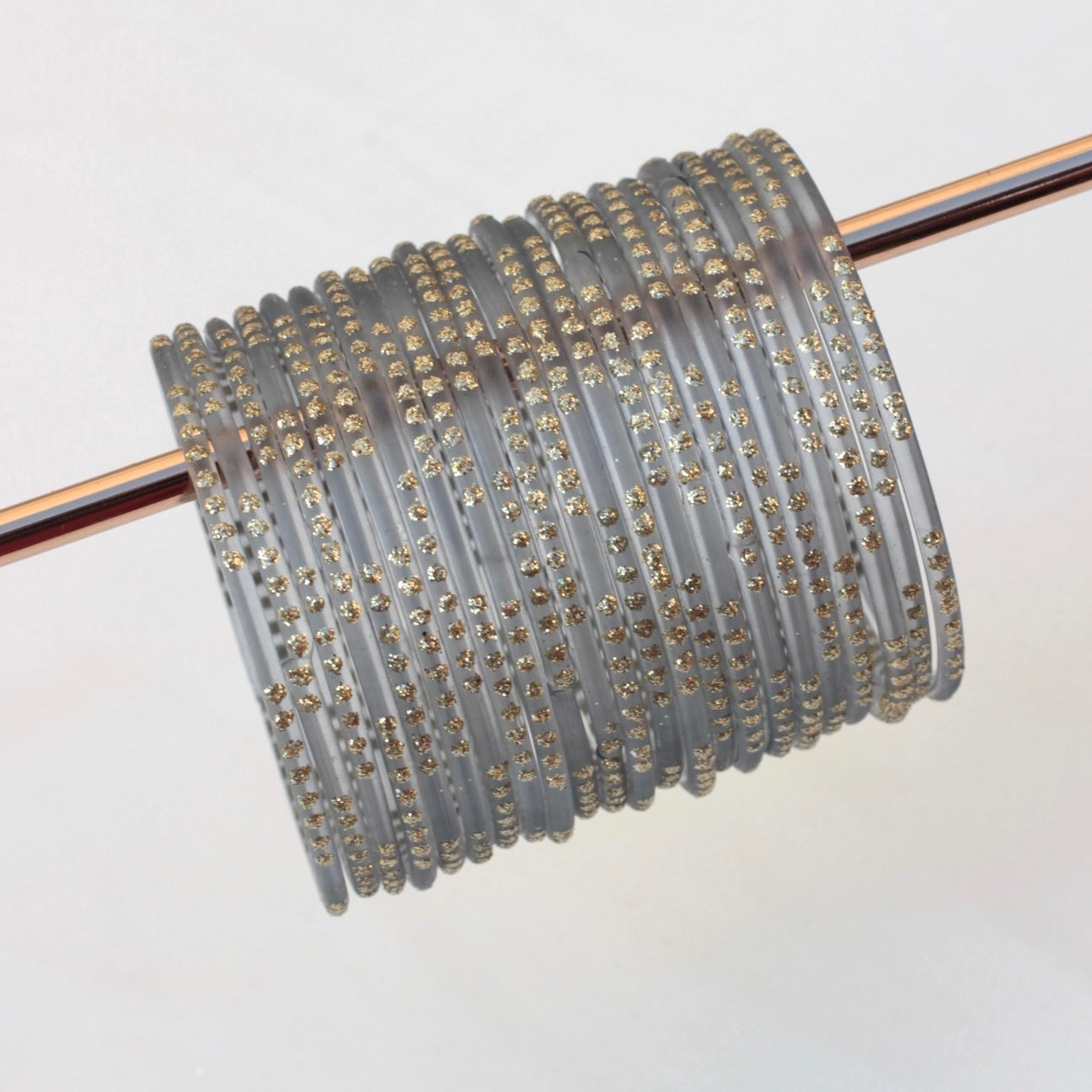 Mahnur- Viral Handmade Glass Bangles-Grey