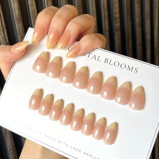HYPER REALISITIC FRENCH Nails-111-Free 24pc Sticker Sheet included