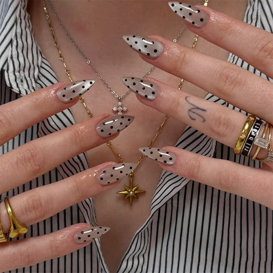 Nails-4399-Almond nails- Free 24pc Sticker Sheet included