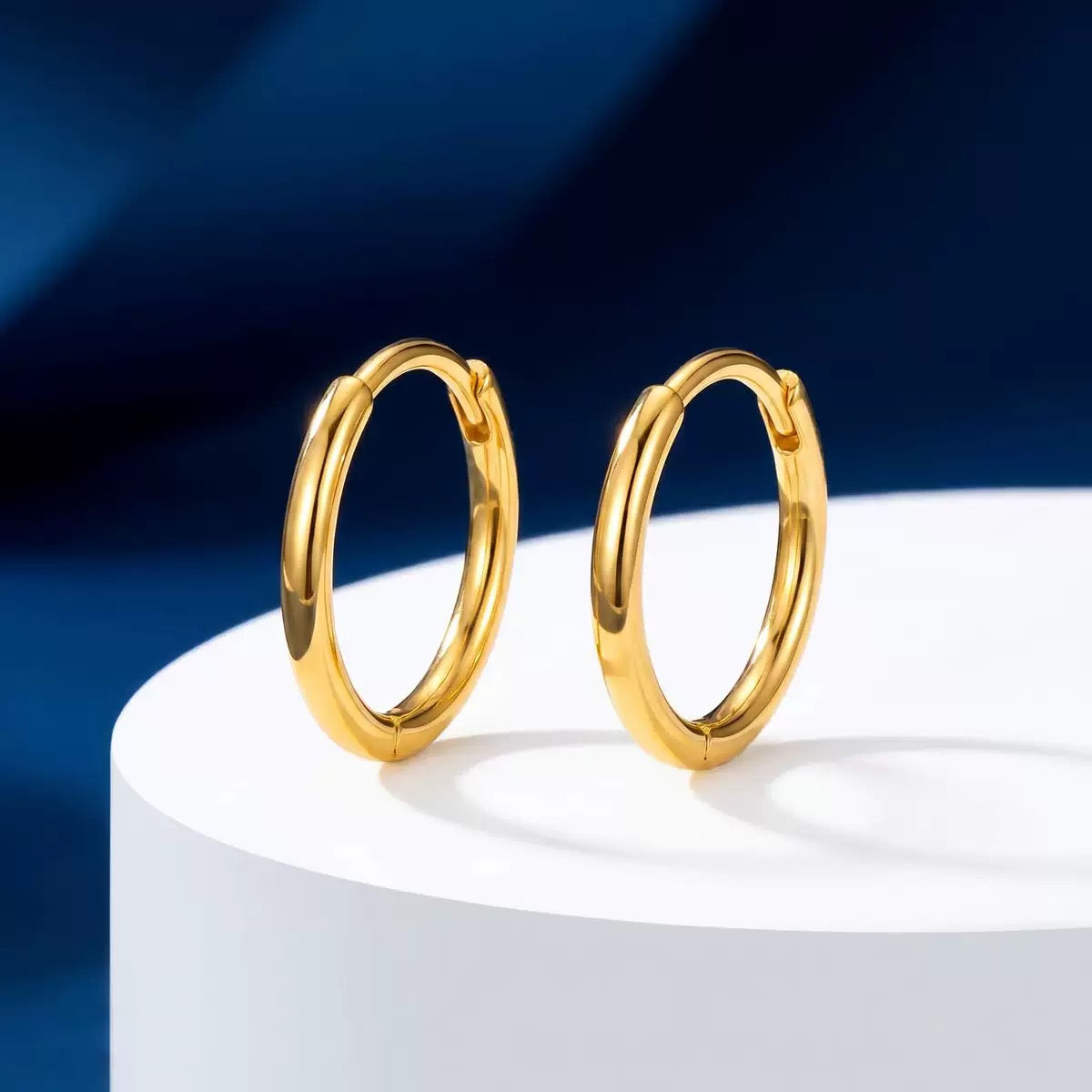Opulent Shine Stud Earrings (N208) - Size: 21 mm