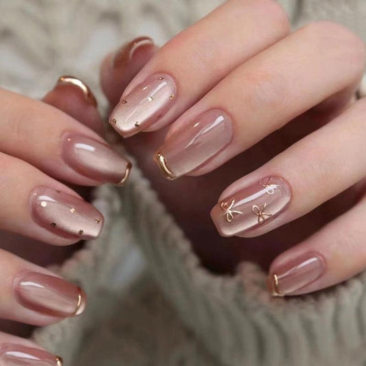 Nails MY -0463D handmade Nails-3099- Free 4 pc nail kit included