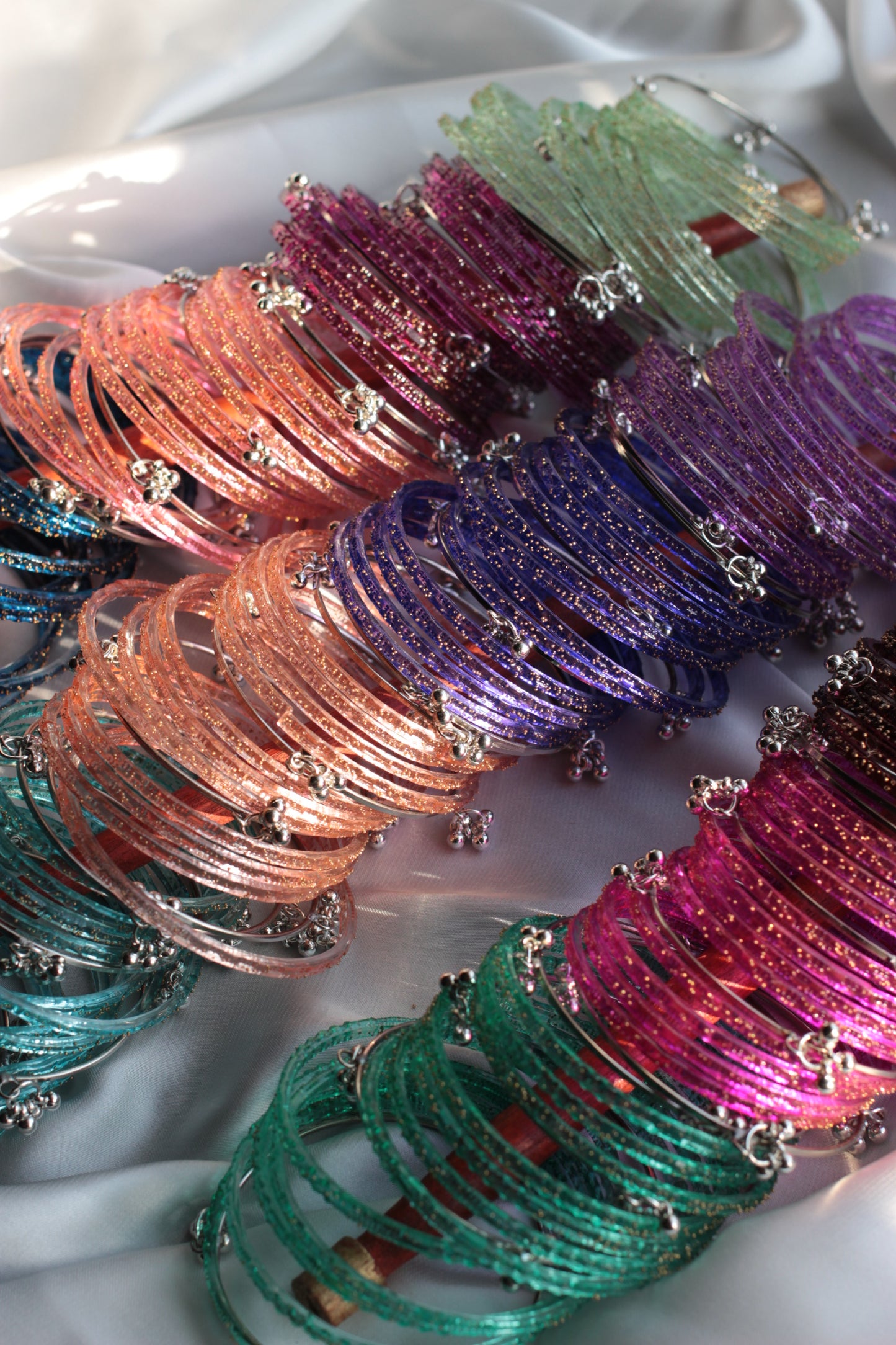 Kashmiri Bangles-Golden Bangles with Glass Churiyaan