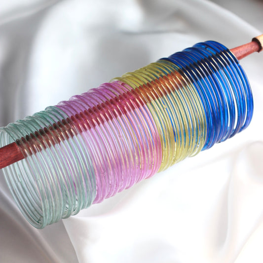 (Choose colour) Jelly Thick  Glass Bangles-2 mm thickness