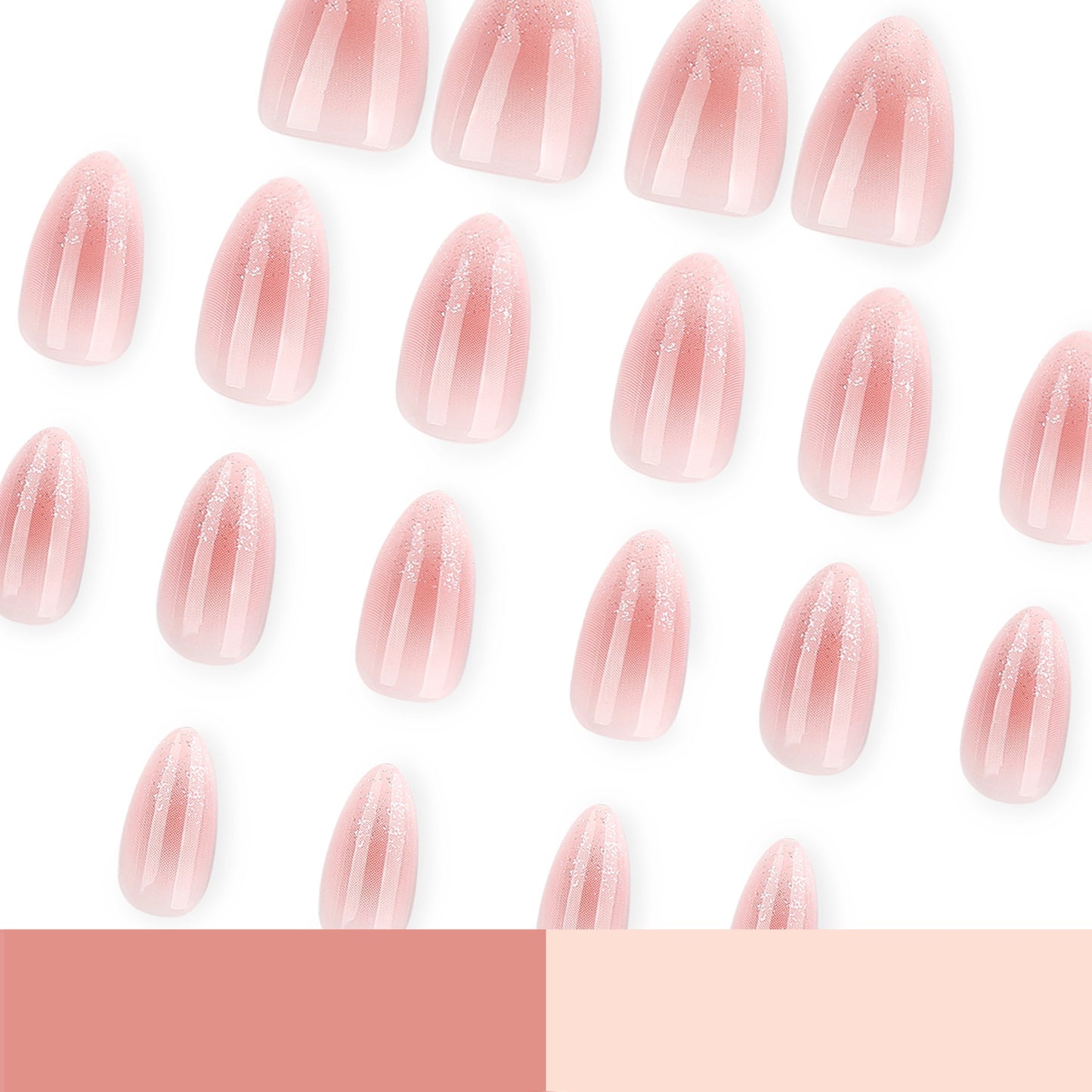 Nails-4539J-Almond nails- Free 24pc Sticker Sheet included