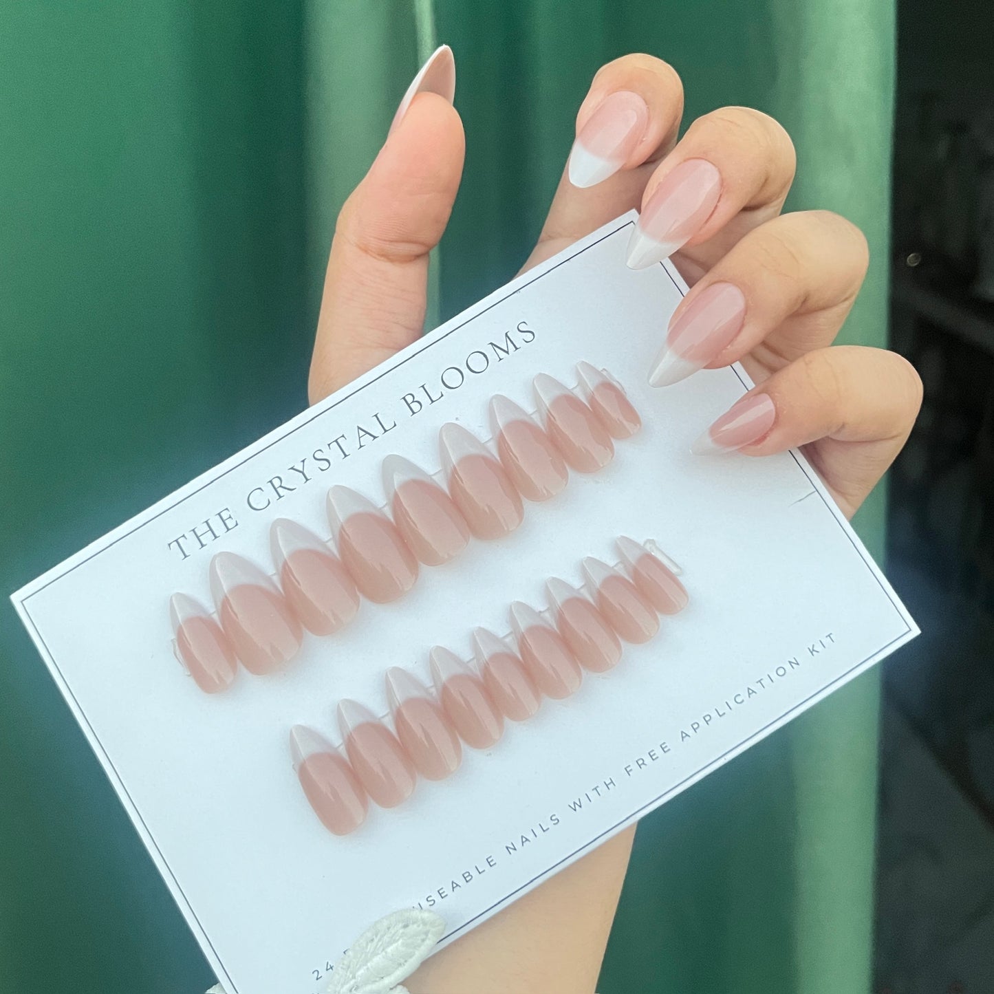 Nails -1475-Almond nails- Free 24pc Sticker Sheet included
