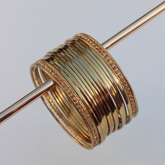 Majesty Bangle Set- Antique Gold