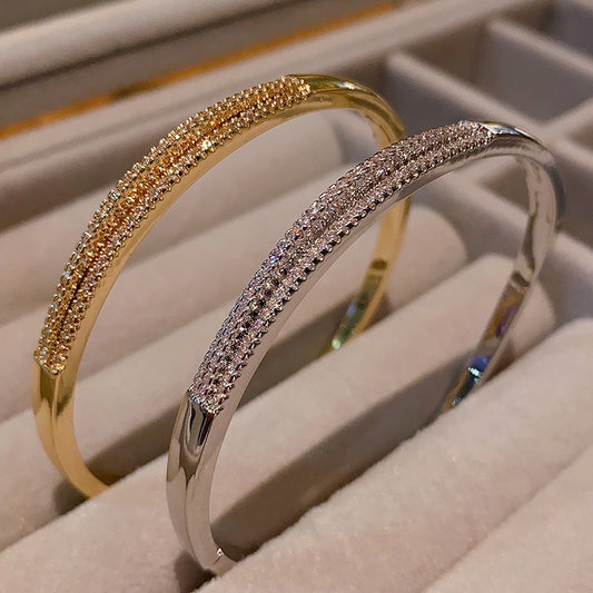 JBracelet (Cubic Zirconia)- Non Tarnish - 24K Gold plated Anti Tarnish Everyday wear Bracelet-216