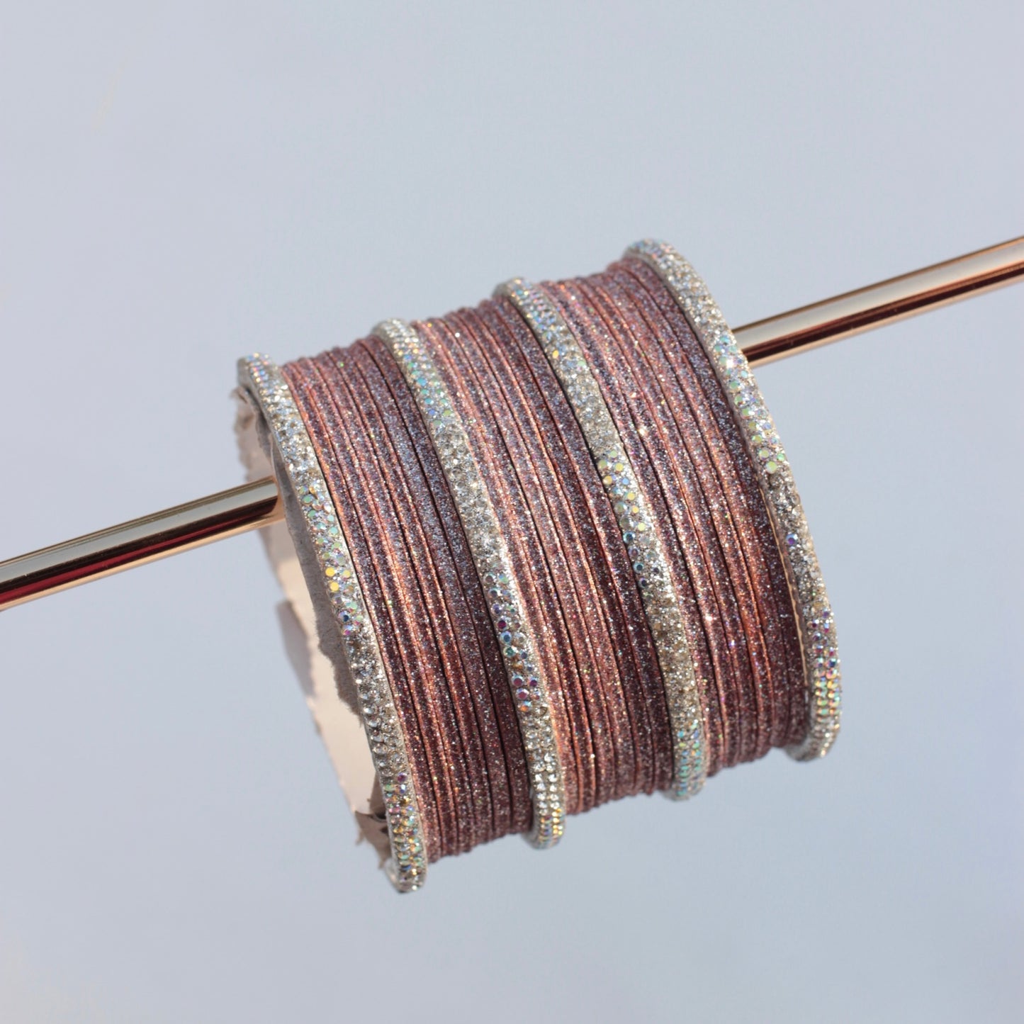 Ziva Bangle Set- Shimmer Pink